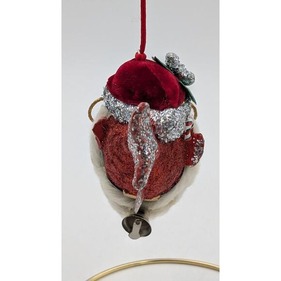 Katherine’s Collection Kissing Santa Fish Ornament Glitter Yarn Beard Retro - Picture 4 of 7